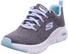 Skechers Damen Arch Fit Comfy Wave Sneaker, Charcoal Knit Blue Trim, 36 EU
