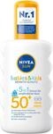 NIVEA SUN Babies & Kids Sensitiv Schutz Sonnenspray LSF 50+ (200 ml), extra