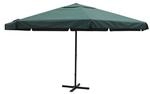 vidaXL Sonnenschirm Alu 500 cm Gr&uuml;n Ampelschirm Marktschirm Strandschirm Schirm