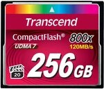 Transcend 256GB CompactFlash CF-Speicherkarte, bis 120 MB/s, MLC, VPG-20 