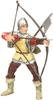 Papo - Rote Bogenschützenfigur, Mittelalterlicher Verteidiger, Spielzeug für Kinder