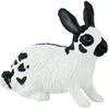 Bullyland 64611 - Spielfigur Hase in schwarz-weiß, ca. 5,5 cm große Tierfigur,