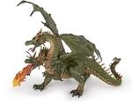 Gro&szlig;e Zweik&ouml;pfiger-Drache-Figur 19x19 cm, Fantasy-Kollektion, | Eine fantasievolle