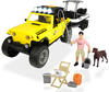 Dickie Toys Playlife-Angler Set, Jeepster Commando Geländewagen,...