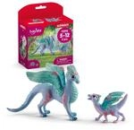 Schleich BAYALA | Bl&uuml;tendrache und Babydrache 70592 | detailgetreue Figuren & Deko 
