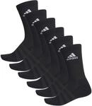 adidas 6 Paar Cushion Crew Socken, Black, L