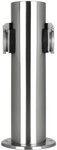 Grafner Edelstahl Design Gartensteckdose mit 2 Steckdosen, IP44, rund,