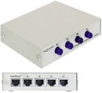 Delock Umschalter RJ45 10/100 Mbps 4 Port manuell Bidirektional