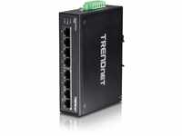 TRENDnet TI-G80 8-Port gehärteter industrieller Gigabit-DIN-Schienen-Switch, 16-Gbit