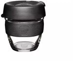 KeepCup Wiederverwendbarer Thermobecher, Reisebecher, Glas, schwarz, 8oz/227ml