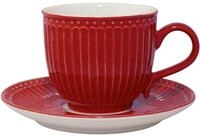 Greengate Tasse mit Untersetzer Alice Red
