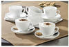 caterado Cappuccino-Tassen Bistro 0,30l mit Untertasse 12-teilig, Porzellan,...