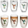 Creano doppelwandige Tee-Gläser, Cappuccino-Glas, Thermoglas Hummi im Kolibri