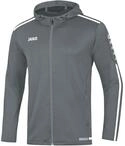 JAKO Herren Kapuzenjacke Striker 2.0, steingrau/wei&szlig;, S, 6819