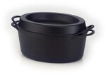 LE CREUSET Gusseisen-Br&auml;ter Doufeu, Oval, &Oslash; 32 cm, F&uuml;r alle Herdarten und