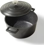 STONELINE Cocotte Br&auml;ter Induktion mit Deckel 20 cm, 2,6 L, Topf Antihaft