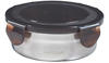 LocknLock Edelstahl Vorratsdose mit Deckel, Rund, 270 ml Ø 130 × 48 mm, BPA-Frei,