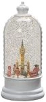 Konstsmide LED Wasserlaterne, wei&szlig;, London Szene, rotierend, mit an/aus Schalter, 5h