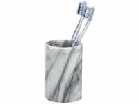 WENKO Zahnputzbecher Onyx Marmor - Zahnbürstenhalter für Zahnbürste und Zahnpasta,
