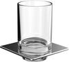 EMCO Art Glashalter (Kristallglas klar, Halterung Chrom, Maße 101x101 mm,