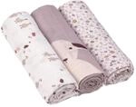 L&Auml;SSIG Baby Mulltuch Spucktuch Puckdecke 3er Set Baumwolle 80 x 80 cm/Heavenly Soft