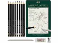 Faber-Castell 115220 - Bleistifte Set Pitt Graphite Matt, 11-teilig, inkl.