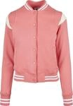 Urban Classics Ladies Inset College Sweat Jacket, palepink/whitesand, XS