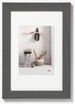 walther design Bilderrahmen grau 18 x 24 cm mit Passepartout, Home Holzrahmen HO824D