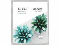 accent by nielsen Aluminium Bilderrahmen Star, 50x60 cm, Struktur Silber Matt