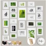 bomoe 24er Bilderrahmen Set Nature &ndash; 10x 10x15 cm, 8X 13x18 cm, 4X 15x20 cm, 2X