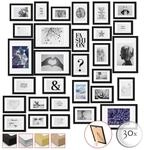 bomoe 30er Bilderrahmen Set Emotion - 10x 10x15, 15x 13x18, 5X 20x30 cm Fotorahmen