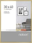 nielsen Bilderrahmen, 30 x 40 cm, Aluminium, Gold glanz, Fotorahmen zum Aufh&auml;ngen im