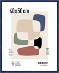 accent by nielsen Bilderrahmen, 40 x 50 cm, Holz, Blau, Posterrahmen zum Aufh&auml;ngen
