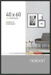 nielsen Bilderrahmen, 40 x 60 cm, Aluminium, Schwarz glanz, Posterrahmen zum