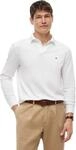 Tommy Hilfiger Herren Poloshirt Langarm Regular Fit mit Knopfleiste