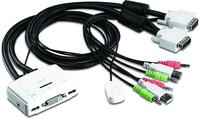 TRENDnet, TK-214i, 2-Port DVI USB KVM Switch und Kabel Kit mit Audio...