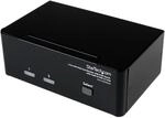 StarTech.com Dual DVI VGA 2 Port Monitor Audio Switch 2-fach KVM Umschalter USB 2.0