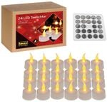 Idena 50023 - LED Teelichter, 24 St&uuml;ck in Warmwei&szlig;, elektrische Kerzen mit