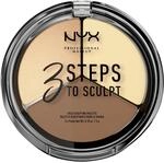 NYX Professional Makeup 3 Steps to Sculpt Face Sculpting Palette- Gesichts-Puder zum