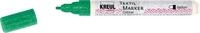 Kreul 92667 - Textil Marker Glitter medium, Gr&uuml;n, halbdeckender Stoffmalstift mit