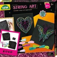Lena 42650 String Art Kinder Bastelset Schmetterling & Herz - F&uuml;r Kinder ab 8