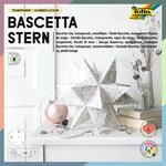 folia 801/2020 - Bastelset Bascetta Stern, aus Transparentpapier wei&szlig;/silberne