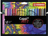 Filzstift mit Kappenring - STABILO Cappi - ARTY - 18er Pack - mit 18 verschiedenen