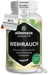 Vitamaze Weihrauch Kapseln hochdosiert & vegan, 900 mg Extrakt pro Tagesdosis,...