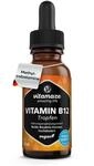 Vitamin B12 Tropfen hochdosiert & vegan 500 mcg, 50 ml (1700 Tropfen),