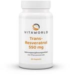 Vita World Trans-Resveratrol 550 mg aus Japanischem Staudenkn&ouml;terich Extrakt 60