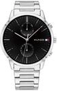 Tommy Hilfiger Multi Zifferblatt Quarz Uhr f&uuml;r Herren mit Silbernes Edelstahlarmband