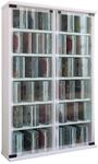 VCM CD/DVD Regal 60x18x92 cm 2 Glast&uuml;ren 10 F&auml;cher CDs DVDs B&uuml;ro