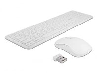 Delock USB Tastatur und Maus Set 2,4 GHz kabellos wei&szlig; 12703