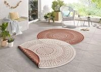 Northrugs Porto In- und Outdoor Teppich Rund &ndash; Runder Wendeteppich Wasserfest